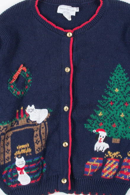 Blue Ugly Christmas Cardigan 51702