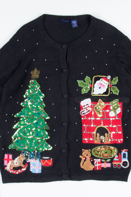 Black Ugly Christmas Cardigan 51986