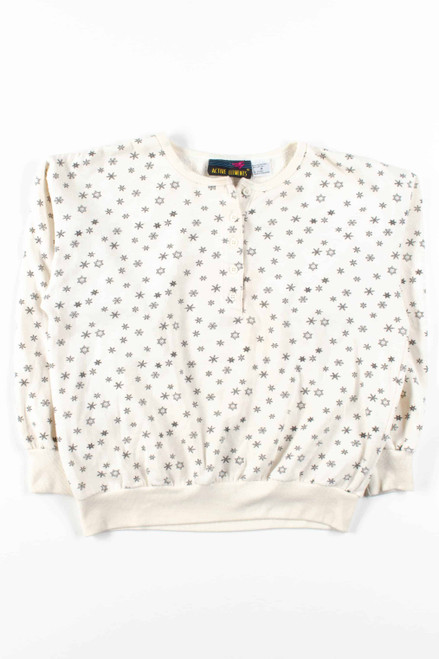 Snowflakes Henley Sweatshirt