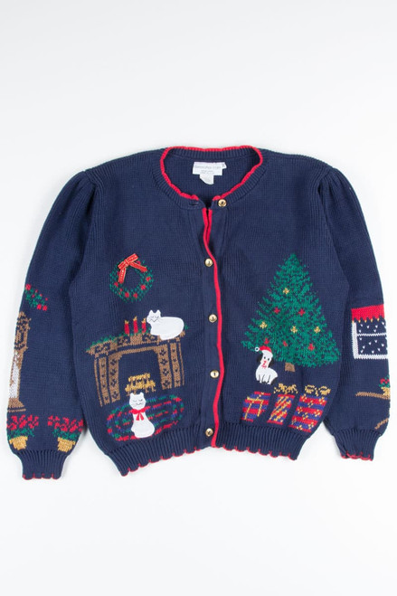 Blue Ugly Christmas Cardigan 52569