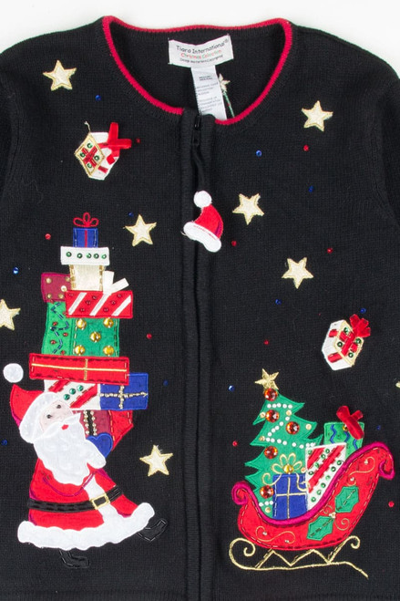 Black Ugly Christmas Cardigan 52100