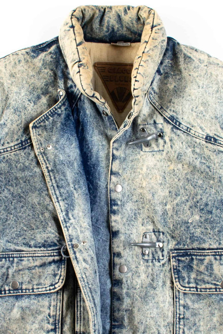 Acid Washed Heavy Denim Coat