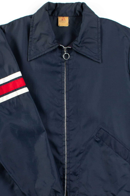 Navy Striped Nylon Jacket