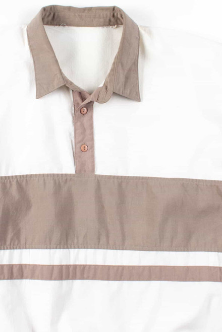 White & Tan Polo Shirt