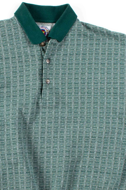 Green Patterned Polo Shirt