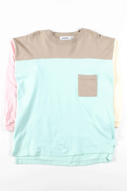 Pastel Color Block Pocket Sweatshirt