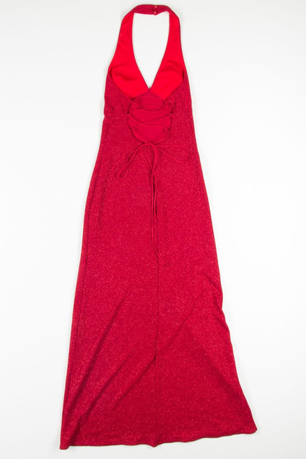 Red Halter Prom Dress