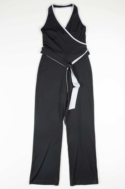 Black Cross Halter Jumpsuit