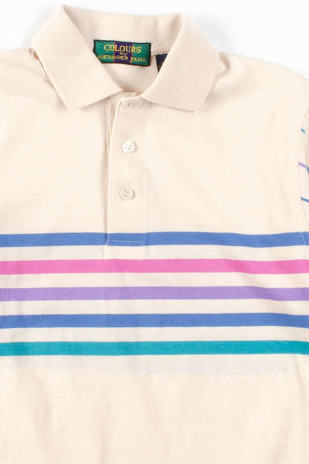 Pastel Striped Polo Shirt