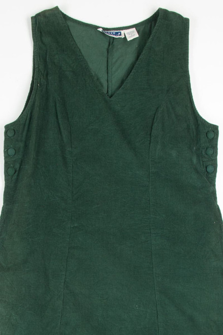 Green Corduory Tank Dress