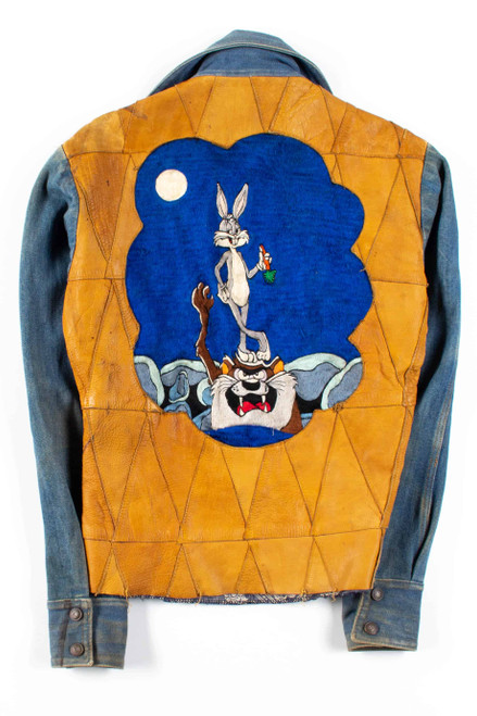 70s Antonio Guiseppe Looney Tunes Jacket w/ Taz and Bugs Bunny Embroidery