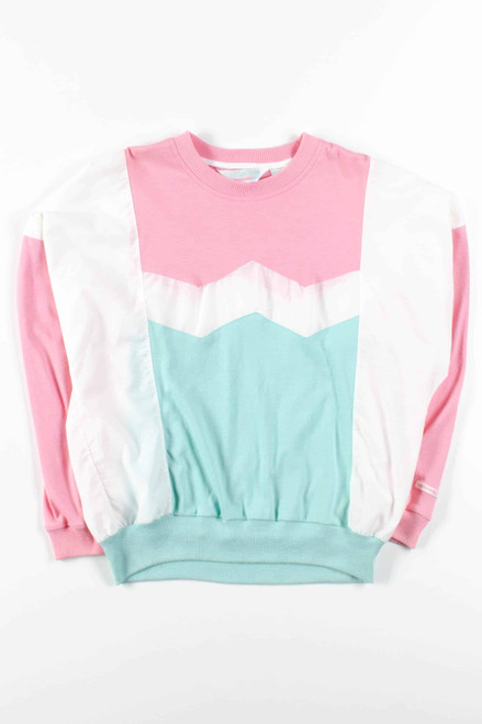 Pastel Color Block Light Sweatshirt