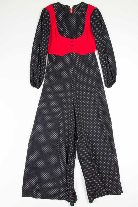 Vintage Black Polka Dot Jumpsuit