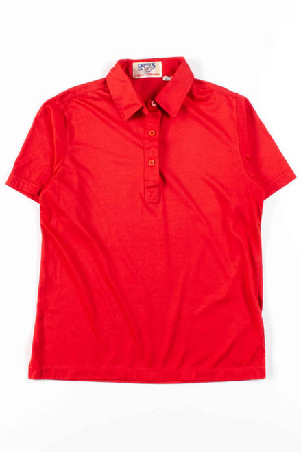 Red Shiny Polo Shirt