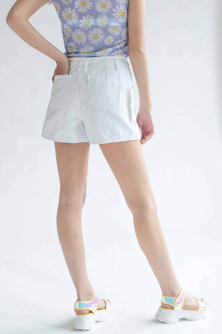 White High Waisted Denim Shorts (sz. 5/6)