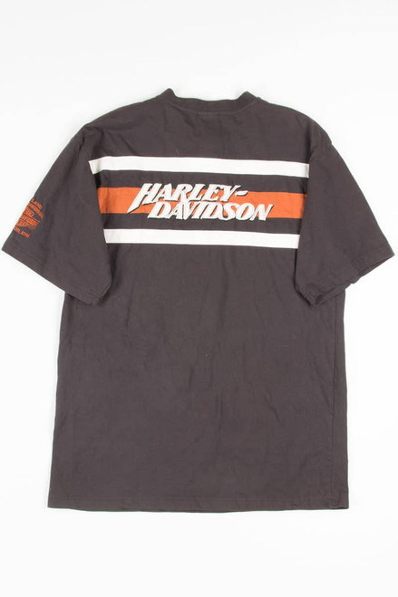 Burlington Iowa Stripe Detail Harley-Davidson T-Shirt