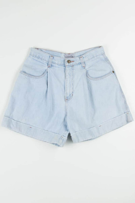 Vintage High Waisted Pleated Denim Shorts (sz. 10)