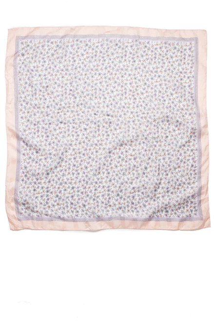 Sheer Stripes Pastel Floral Print Scarf