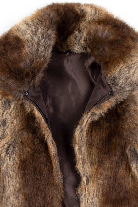 Brown Faux-Fur Vest