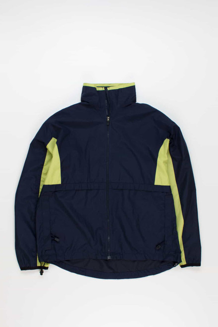 Lime Green Contrast Zip Up Starter Jacket