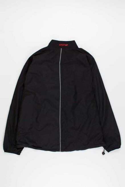 Black Vented Contrast Stripe Starter Jacket