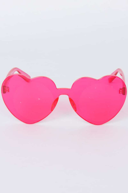 Clear Colored Hearts Sunglasses 1