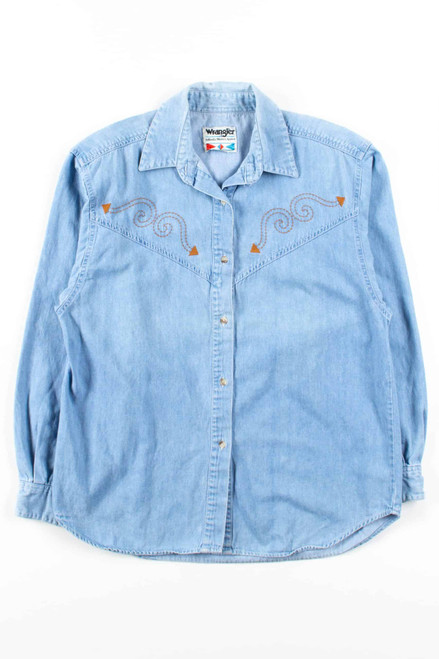 Wrangler Western Denim Button Up Shirt