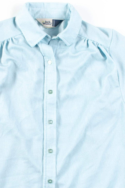 Blue Textured Button Up Shirt