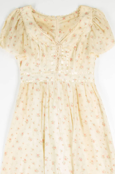 Faded Vintage Gunne Sax Floral Peasant Dress