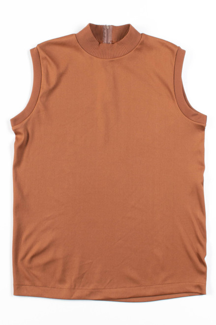 Brown Sleeveless Top