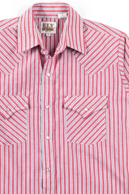 Red Striped Button Up Shirt 1