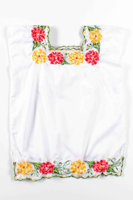 White Floral Sleeveless Top