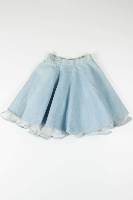 Denim & Tulle Circle Skirt