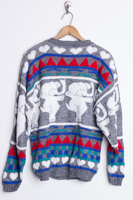 Vintage Dancing Elephant Sweater