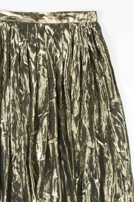 Gold Shimmer Metallic Skirt