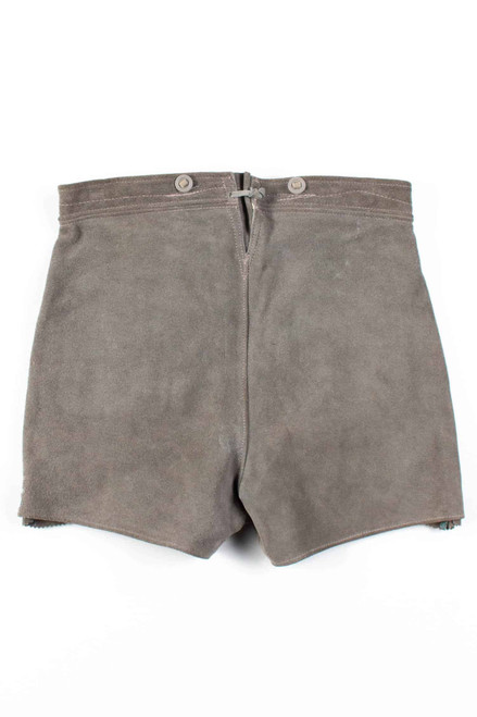 Green Suede Lederhosen Shorts (sz. Medium)