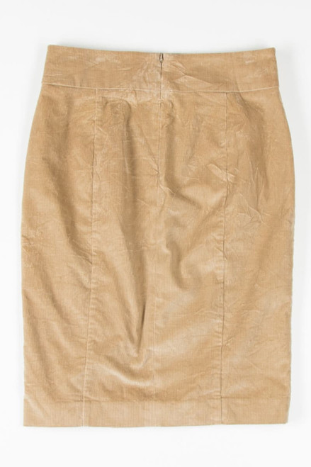 Tan Corduroy Pencil Skirt 2