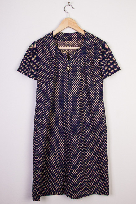 Navy dot Moo Moo Dress