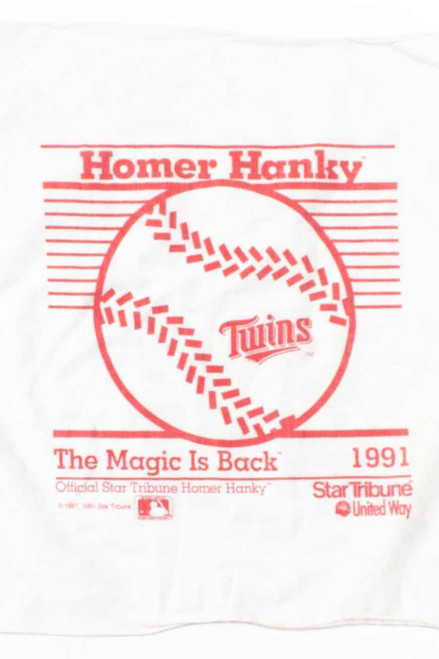Vintage Twins 1991 Homer Hanky