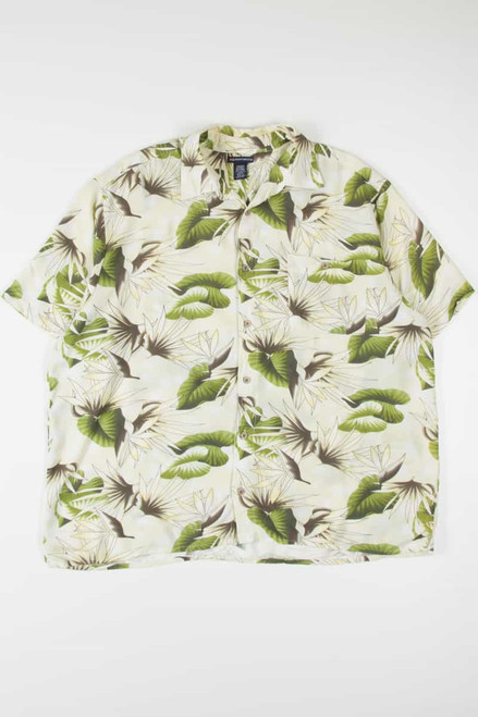 Pastel Yellow Leaves Hawaiian Shirt