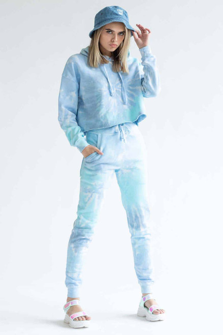 Blue Rainbow Tie Dye Joggers