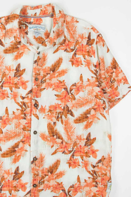 Orange Flowers Margaritaville Hawaiian Shirt