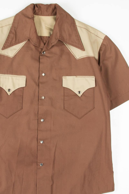 Vintage Brown Western Button Up Shirt