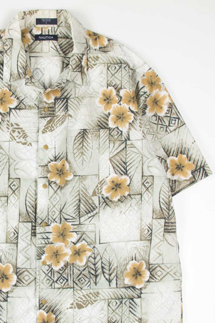 Stone Floral Nautica Hawaiian Shirt