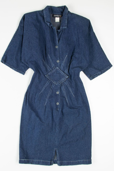 90s Denim Button Front Dress