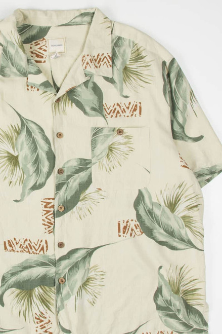 Tribal Leaf Print Hawaiian Shirt