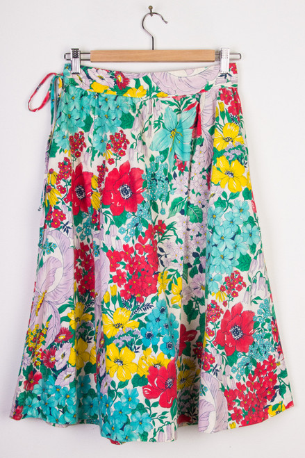 Spring Floral Mid-Length Skirt 1