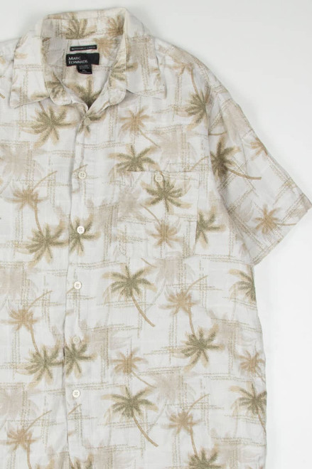 Plaid Palm Trees Hawaiian Shirt