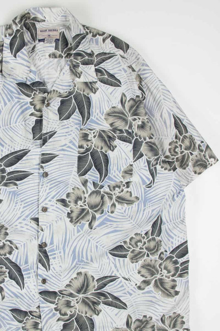 Gey Tones Orchids Hawaiian Shirt