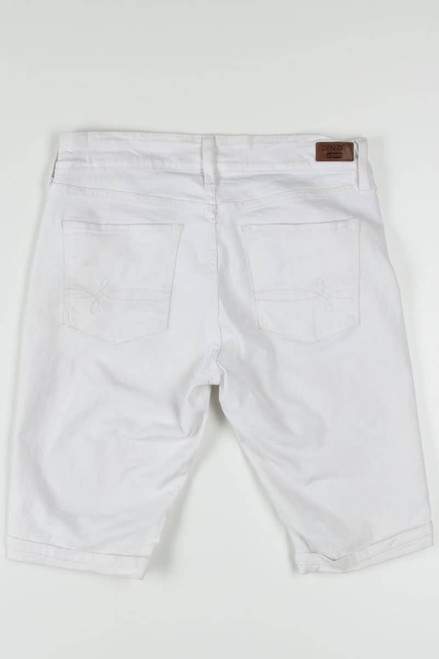 White Cuffed Levi's Denim Bermurda Shorts (sz. 12)